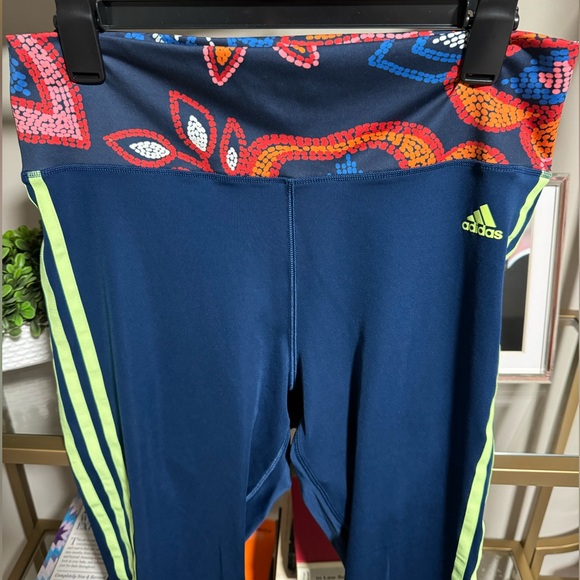Adidas FARM Rio XL Training Essentials 7/8 Leggings Blue & Green - Picture 5 of 5